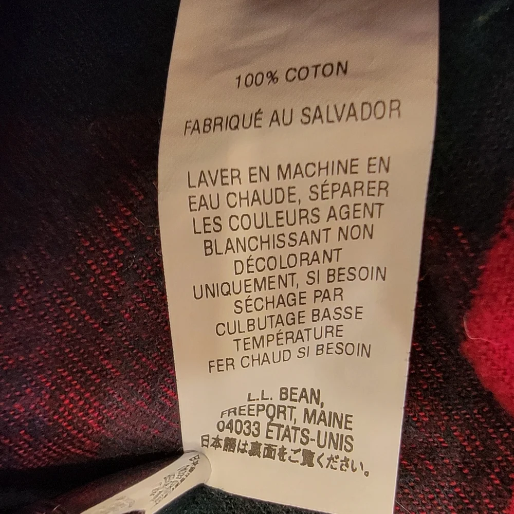 LL Bean Men’s‎ Plaid Flannel Shirt Button Down Traditional Fit XXLT